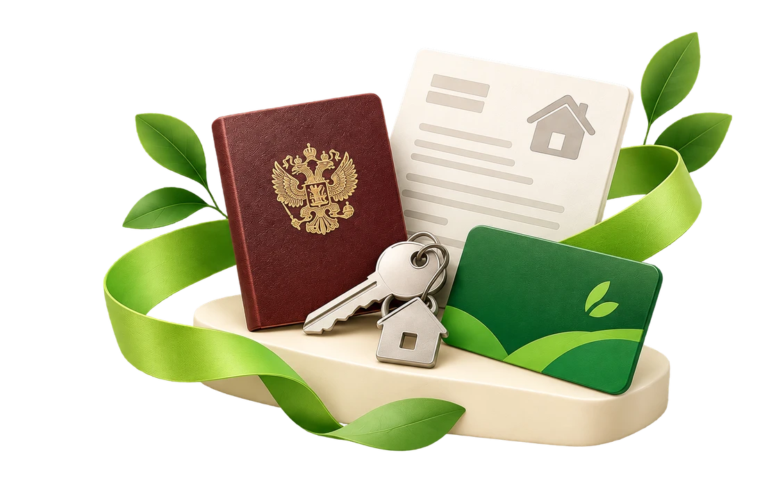 Паспорт, документы на собственность и ключи для оформления карты