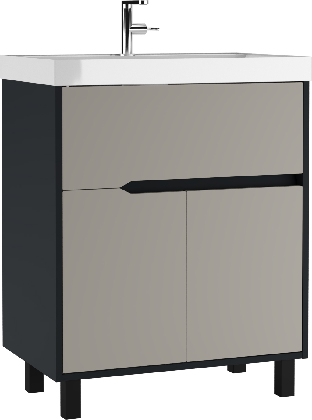 Тумба Домино Karat Серый тауп В1 (ум. Unit 70)