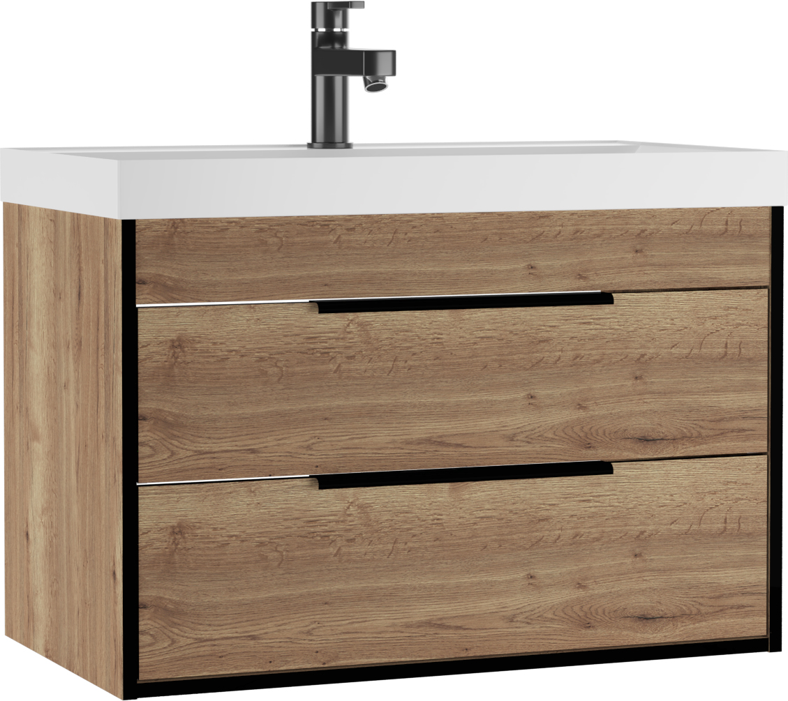 Тумба подвесная под умывальник "ЮНИТ 80" (Unit) Альфа (Alfa) B2 Домино