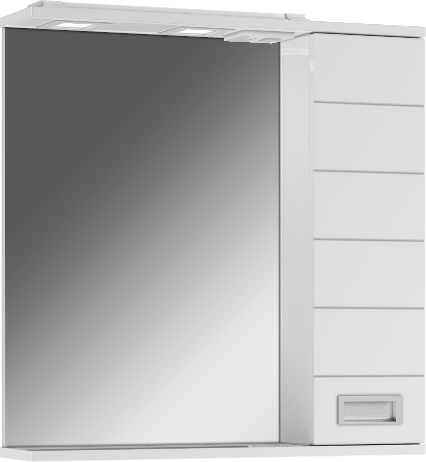 Шкаф-зеркало Куб 65 (Cube) Эл. правый Домино*