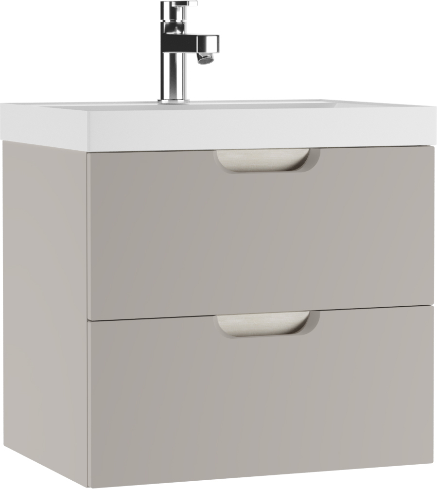 Тумба подвесная под умывальник "ЮНИТ 60" (Unit) Дюна (Dune) Серый тауп В2 Домино