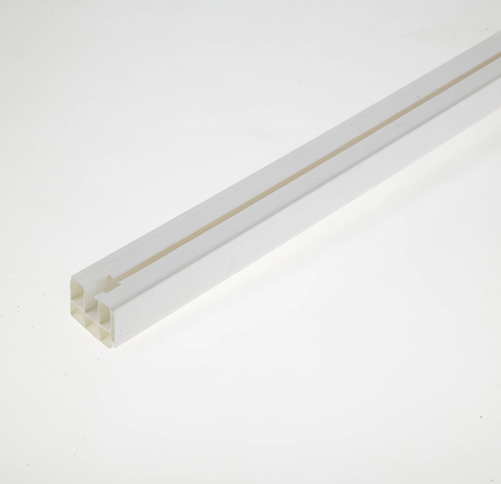 Карниз пластиковый  Багет Стандарт  1 рядн. 2,40 м белый 