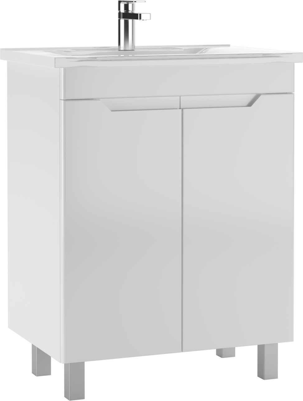 Тумба под умывальник "ЕЛЕН 65" (ELEN) Оптима ( Optima) без ящика глянец Домино