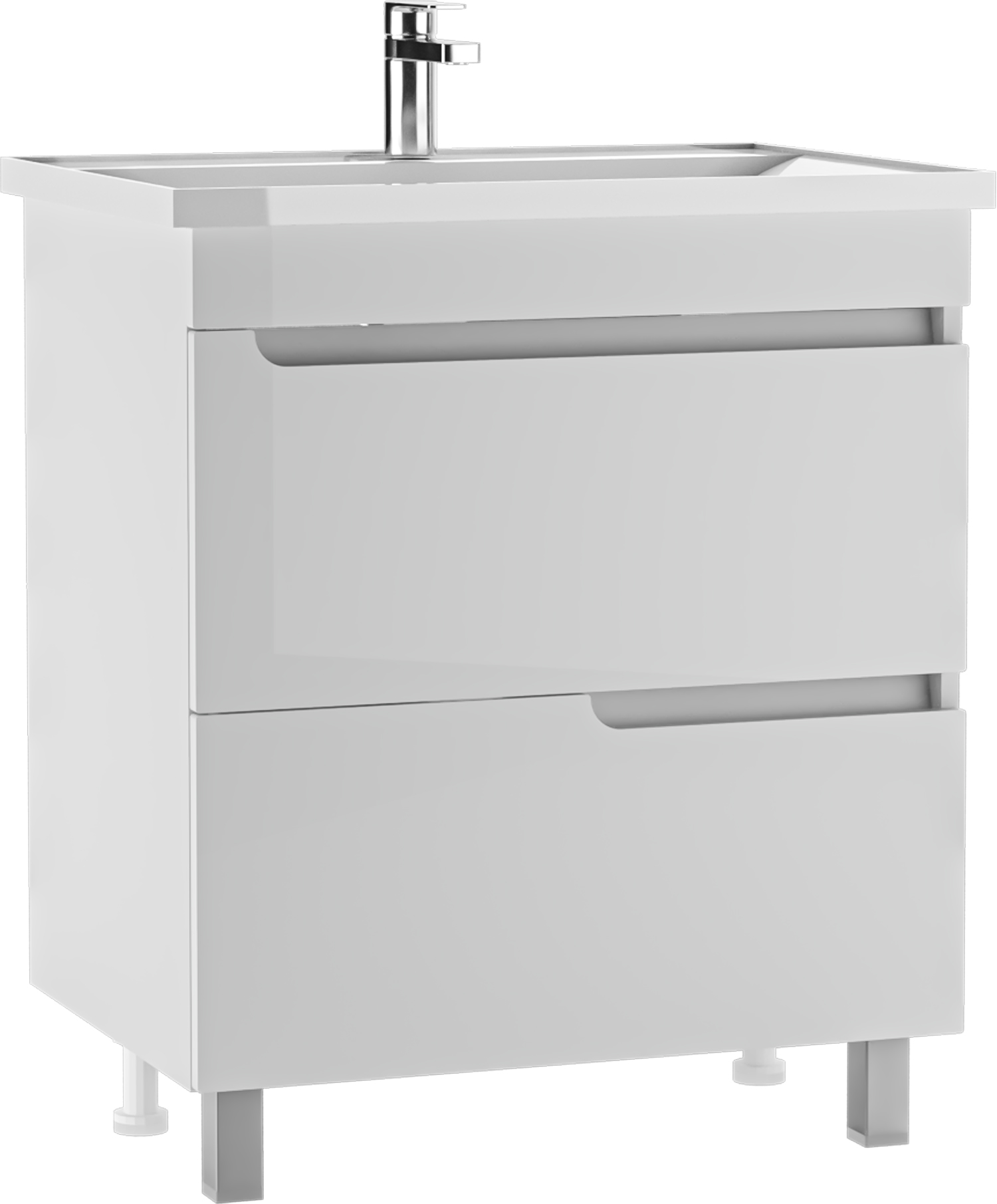 Тумба под умывальник "НОВА 70" (Nova) Веста с двумя ящиками В2 АЙСБЕРГ