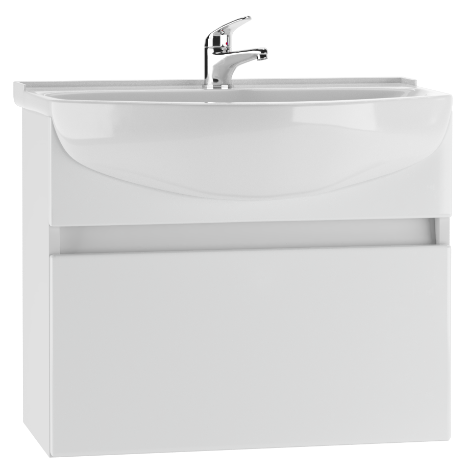 Тумба подвесная под умывальник "Амур 60" Классик с одним ящиком В1  АЙСБЕРГ