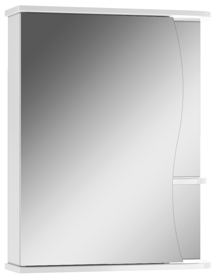 Шкаф-зеркало Волна 1-55 левый  АЙСБЕРГ