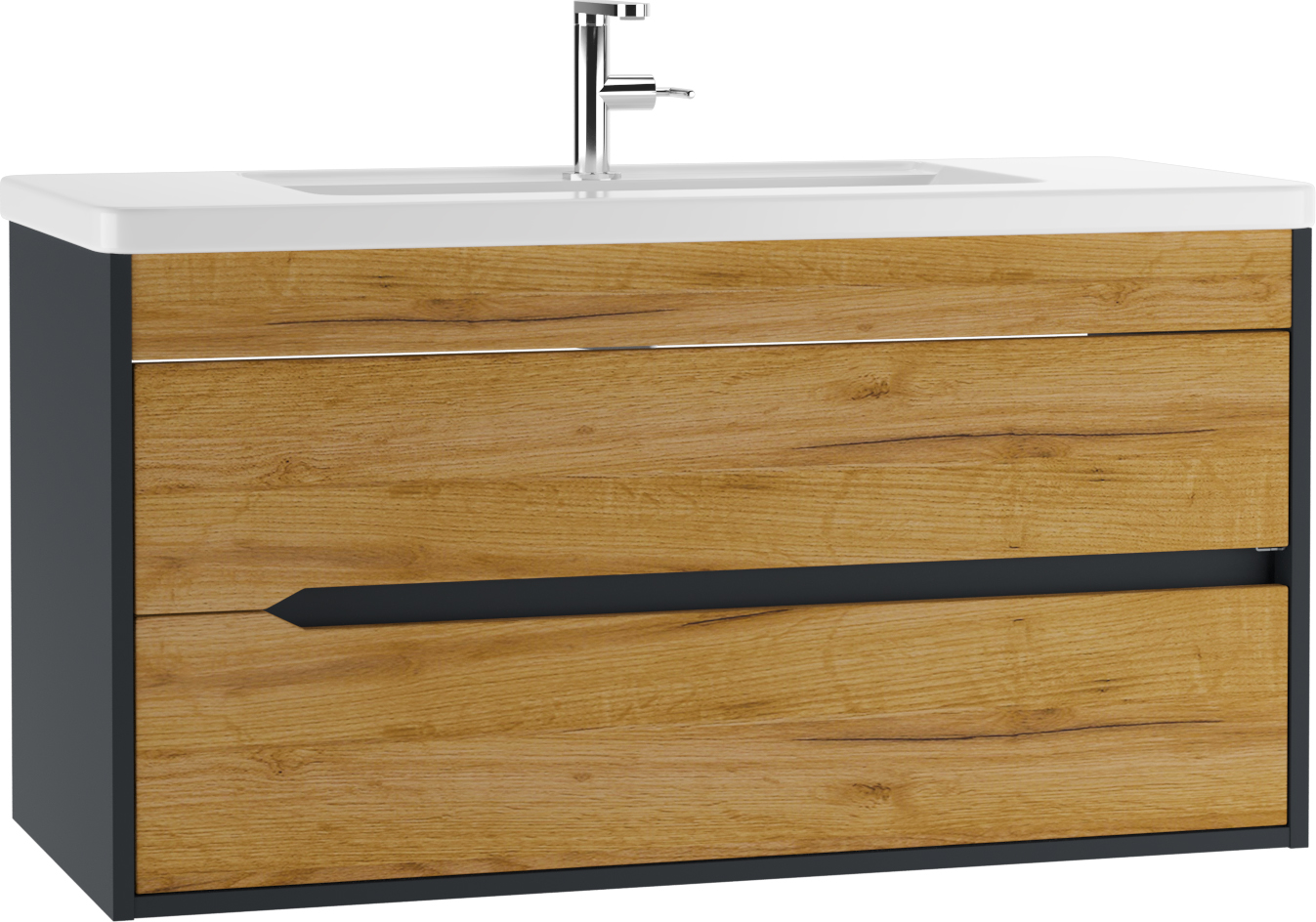 Тумба подвесная под умывальник "Мариа 100" (Maria) Karat Вотан В2 Домино