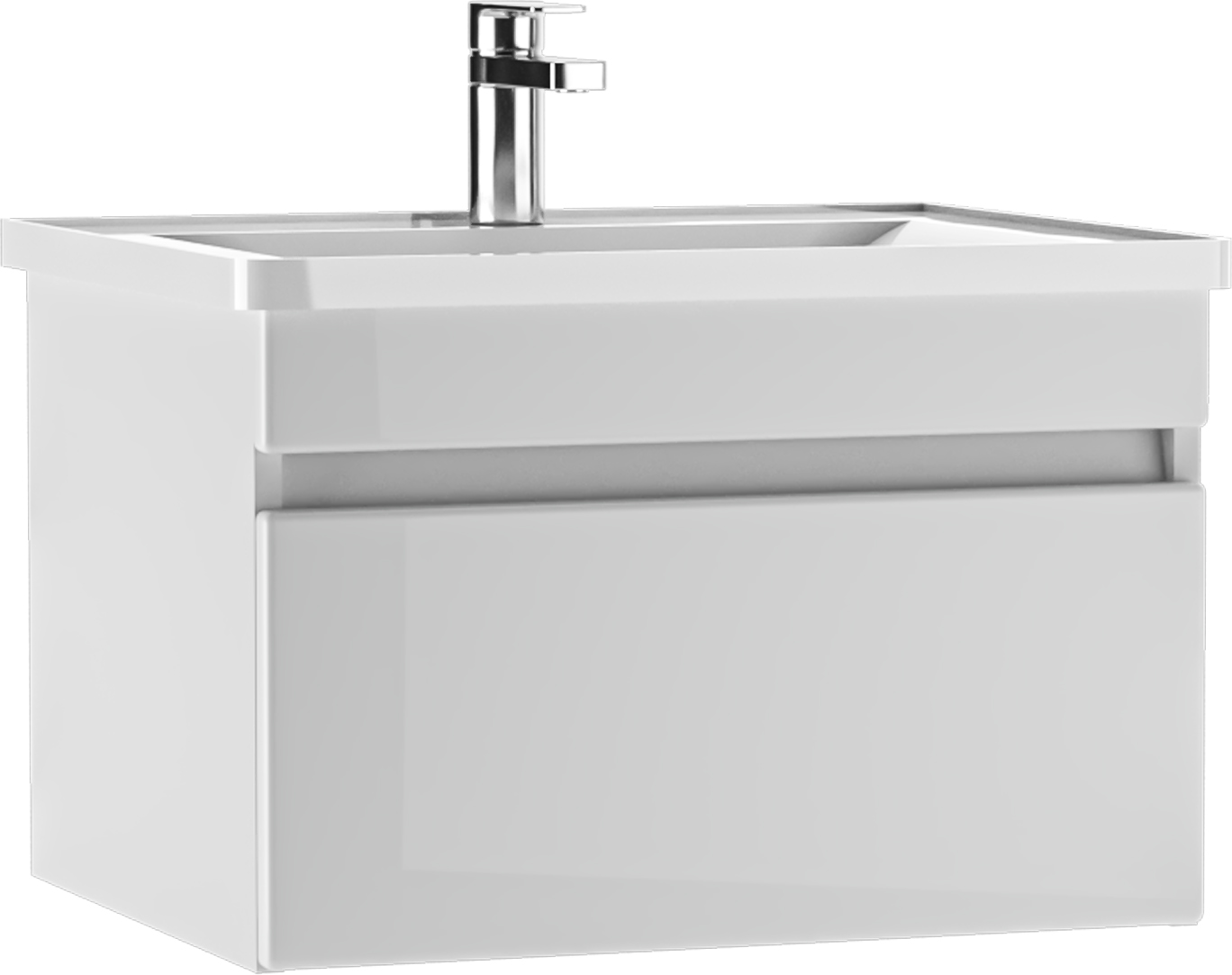 Тумба подвесная под умывальник "РИВО 60" (Rivo) Классик с одним ящиком В1 АЙСБЕРГ