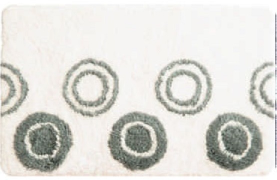 Коврик для ванной комнаты, 50х80 см, акрил. Chequers. white,   IDDIS, 432A580I12