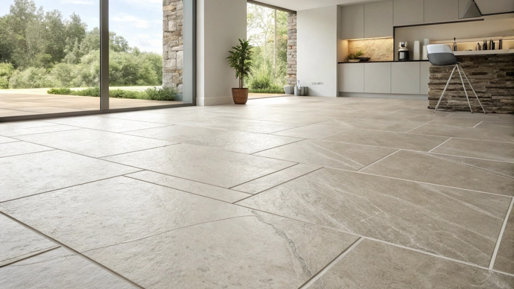 Пример плитки на полу - фото