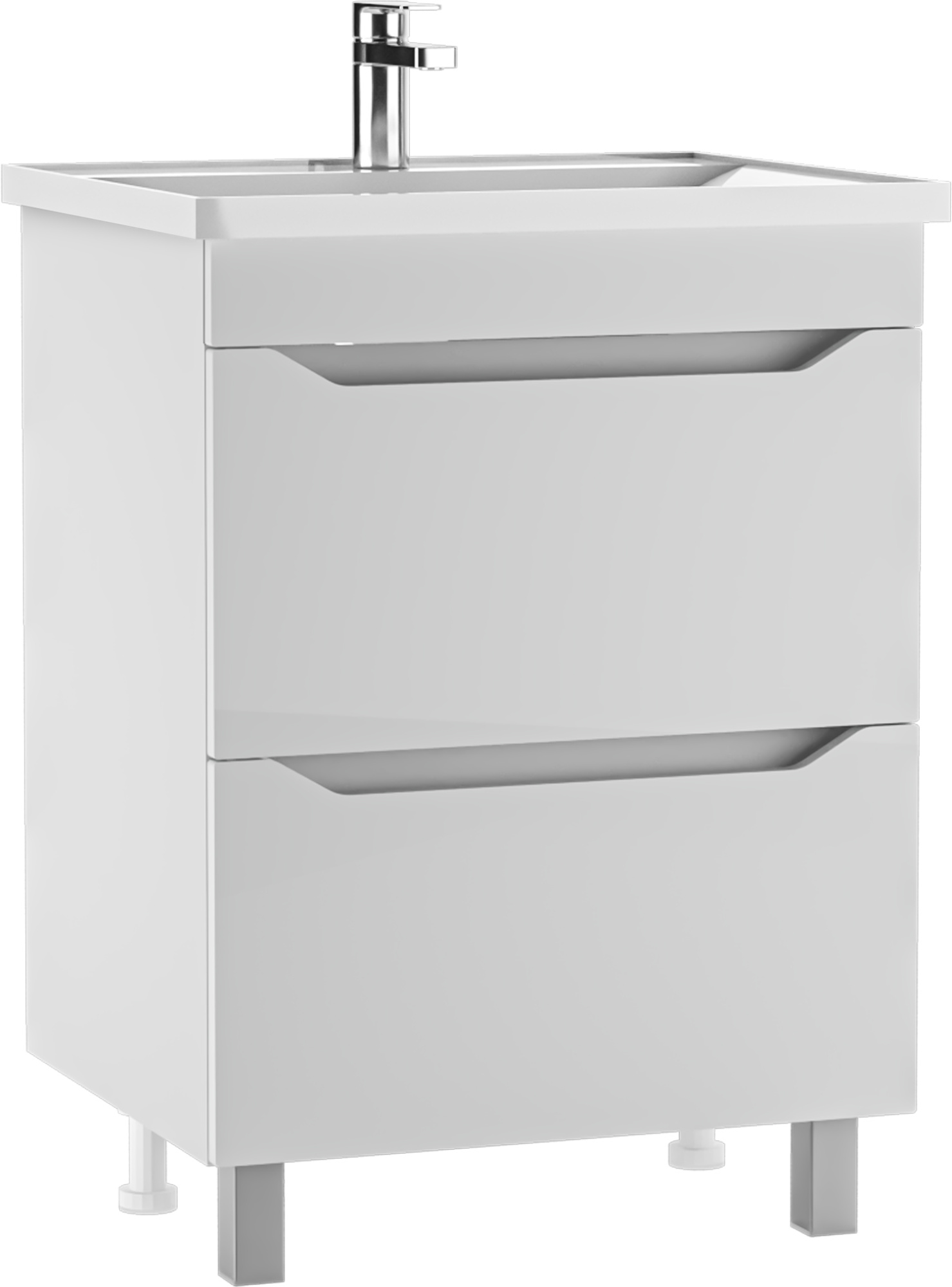 Тумба под умывальник "НОВА 60" (Nova) Ева с двумя ящиками В2 АЙСБЕРГ