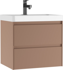 Тумба подвесная под умывальник "ЮНИТ 60" (Unit) Верона (Verona) В2 Мокко Домино