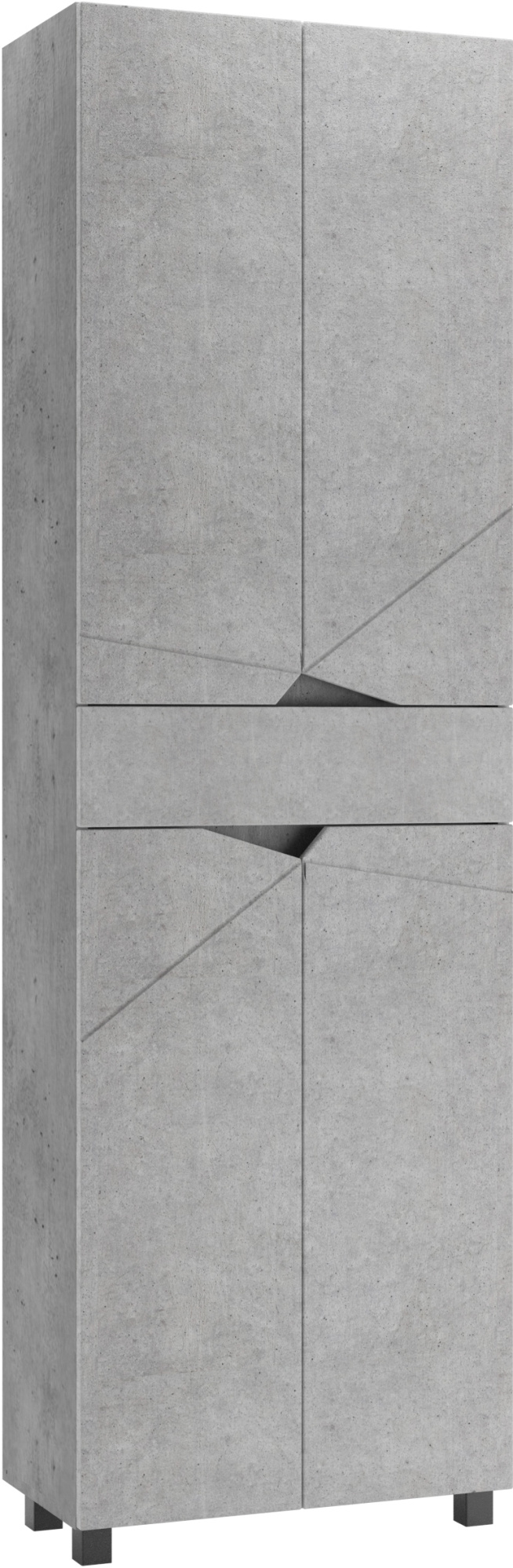 Пенал напольный Вектор 60 (Vector) св бетон с одним ящиком Домино