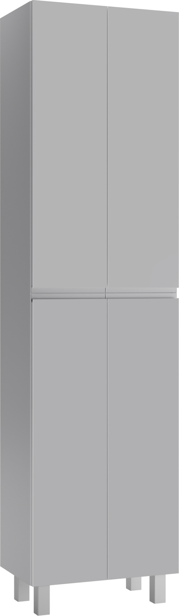 Пенал напольный 50 Графо (Grafo) без ящика светло-серый матовый Домино