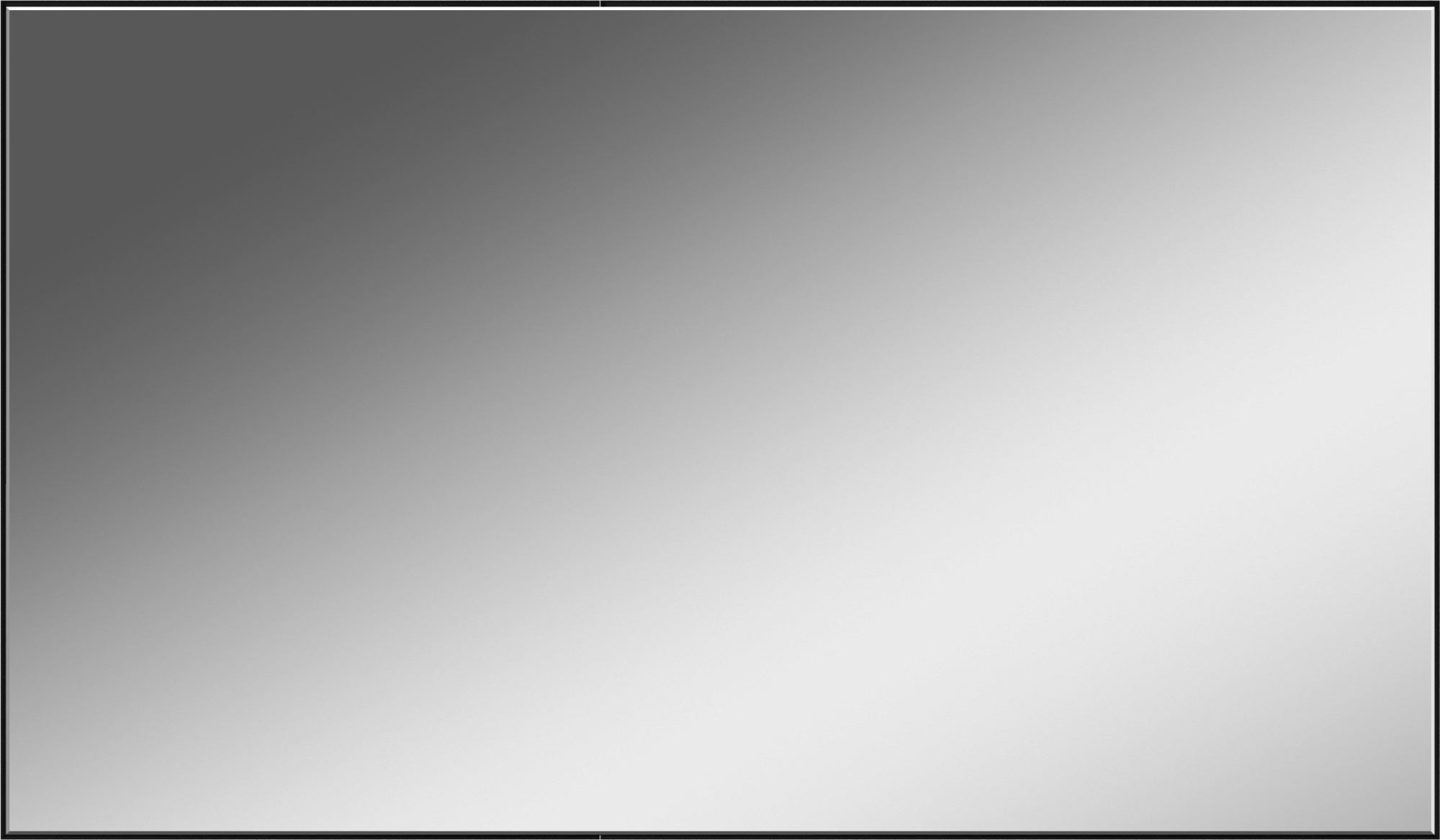 Зеркало Корсика 1200х700 черн. алюм (Corsica) без подсветки Sansa